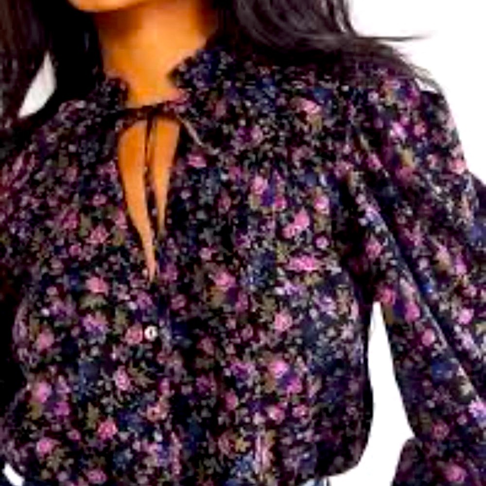 Free People Ruffled Keyhole Blouse - Picture 5 of 5